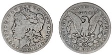 Dollaro Morgan Argento - Dollaro Morgan Argento USA San Francisco 1903. VF-/MB.
