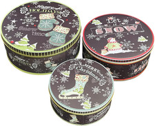 Scatole Di Latta per Biscotti Vintage, Biscottiera Natalizia, Barattolo Biscotti