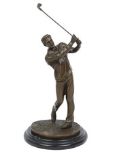 Scultura In Bronzo Golfista