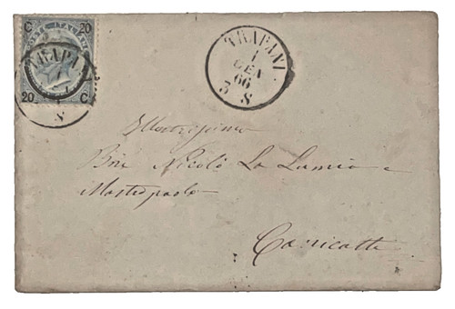 Lettera 1866 ferro cavallo 20c - 1866,