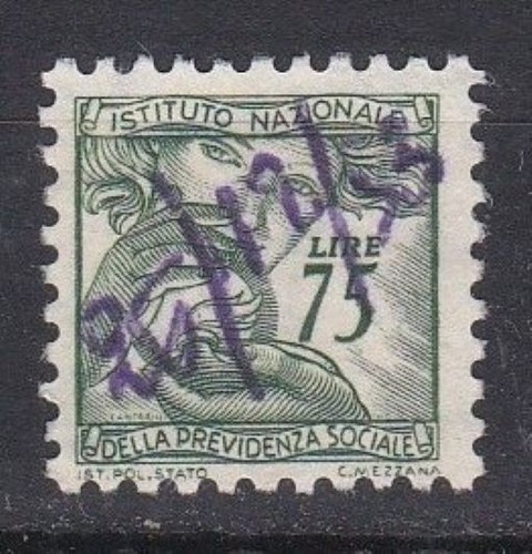 Italia 1951 marca - da, bollo