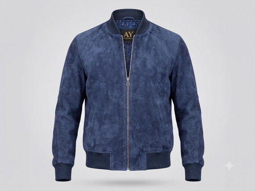 Giubbotto bomber uomo blu navy