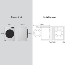 LG F4X7011TWB Lavatrice 11kg AI DD™ Serie X7, Classe A-40%, 1400 giri, Display E