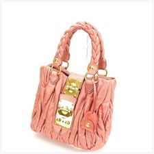 Borsa Miu Miu rosa matelasse