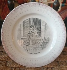 Antico piatto Soc Cer Richard ante Ginori serie Coppie Celebri Romeo e Giulietta