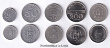 Mongolia Set 5 Coins 20 50 100