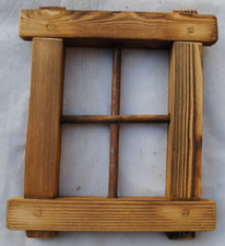 Finestra in legno con grata in ferro battuto -Wood-Legno-bricolage-O-