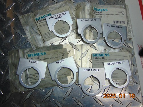 Lotto targhette nome siemens - lotto,
