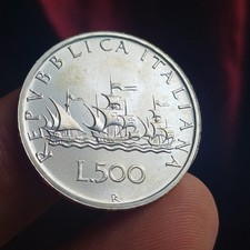 Italia 500 Lire Argento 1991 Roma Non Comune Fdc Macchie Patina Lotto 2189