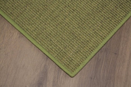 Tappeto sisal bordato verde - in,