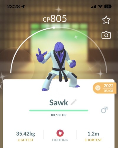 Shiny sawk pokemon gen5 - gen5, go