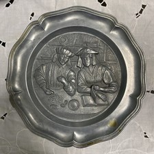 PIATTO IN PELTRO ANTICO IN