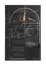 Walter VALENTINI,“La porta del tempo B”acquaforte,design,arte contemporanea