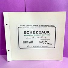 ROMANEE CONTI ECHEZEAUX LABEL