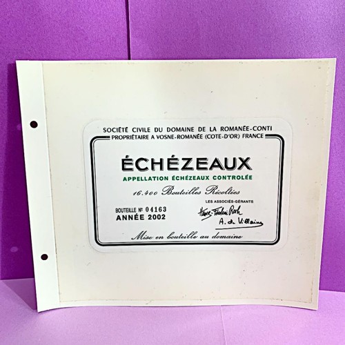 Romanee conti echezeaux label - conti,