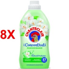 8 X Chanteclair Ammorbidente Concentrato - Profumazione Muschio Bianco 50 Lavag