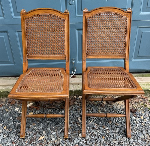 Set sedie pieghevoli vintage - set,