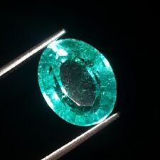Smeraldo colombiano verde naturale 6,07 ct gemma sfusa certificata taglio ovale