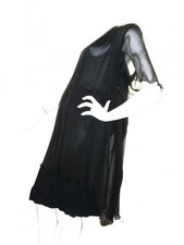 Alberta Ferretti Abito Donna Drappeggio Chiffon Nero