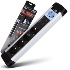 Presa Master Slave in alluminio risparmio energetico 5 prese cavo 1,5 m 