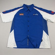 Suzuki Makita Rockstar Team Shirt Shirt Uomo XL Blu Bottoni Polo Meccanico