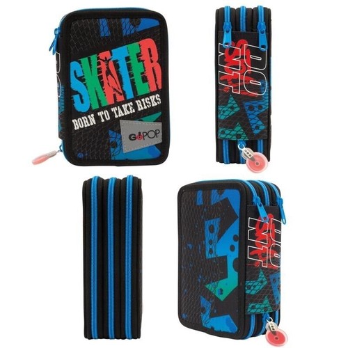 Astuccio scuola pop skater - scuola, go