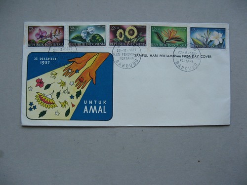 Indonesia copertina fdc - copertina, 1957