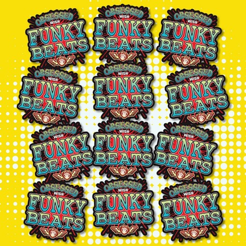 Adesivi vinile funky - vinile, beats