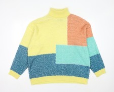 ASOS Maglione Donna Multicolore Girocollo Maglia Grossa Taglia M