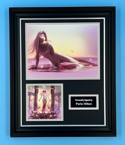 Paris hilton signed photo - hilton,