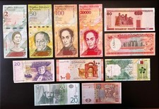 LOTTO BANCONOTE MONDO 11 Pezzi