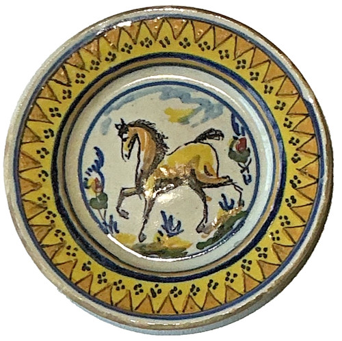 Piatto terracotta smaltata - piatto, in