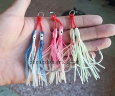 6 Paia Ganci da Pesca Big Game Jig Doppio Assistenza Polpo Luminosi Acqua Salata