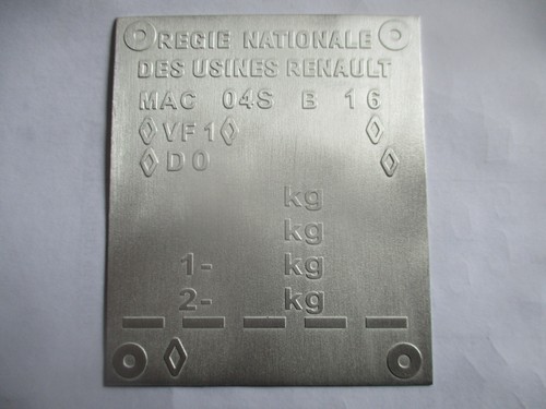 Targa renault mac 04s b - Ì,