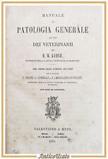MANUALE DI PATOLOGIA GENERALE ad uso dei veterinarii di Kohne 1873 Libro antico
