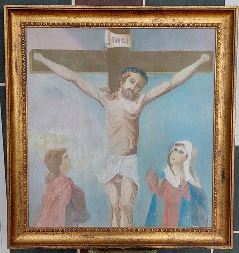 Cristo croce quadro colori - croce,