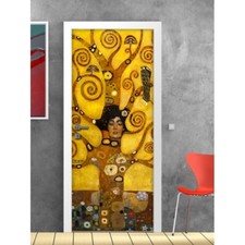 PORTA PERSONALIZZATA DECORAZIONI ARREDAMENTO L'ALBERO KLIMT DESIGN MODERNO