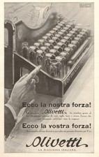 Rara pubblicità olivetti - pubblicità,