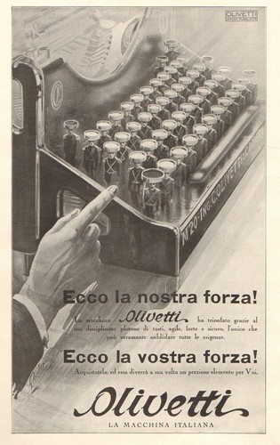 Rara pubblicità olivetti m20 - rara,