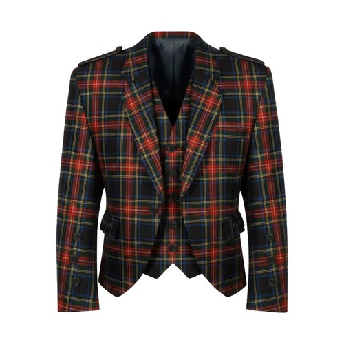 Giacca tartan stewart nera - tartan,