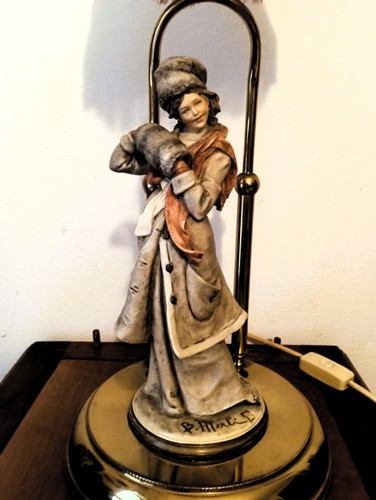 Lampada tavolo bruno - ",