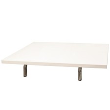 Tavolo da salotto moderno bianco lucido 120x80x22 cm design elegante facile d...