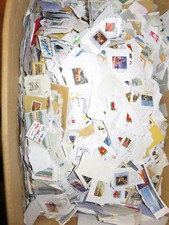 Kiloware 0,700 Kg scatola francobolli Germania con carta - usato