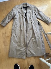 BREM VINTAGE RAINWEAR TRENCH COAT TAGLIA 10 MADE POLONIA MARRONE CHIARO EXC COND SCIARPA ABBINATA