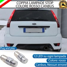 COPPIA LAMPADE LED STOP CANBUS POSTERIORI FORD FIESTA V 5 ROSSO CANBUS NO ERROR