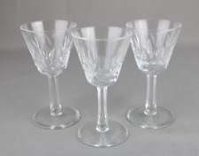 Set 3 bicchieri Bicchierini VINTAGE in vetro trasparente molati da brandy whisky