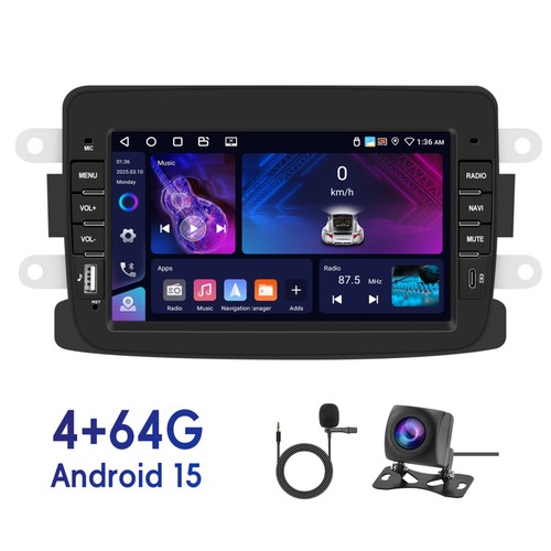 Autoradio 64gb android 15 - 4+64gb,
