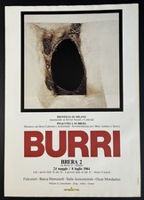 Burri, Milano, 1984, poster mostra a Brera