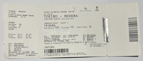 Biglietto stadio torino - stadio,