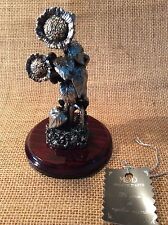 GIRASOLI, PICCOLA SCULTURA PLACCATA ARGENTO, M&D OGGETTI D'ARTE, h 12 cm